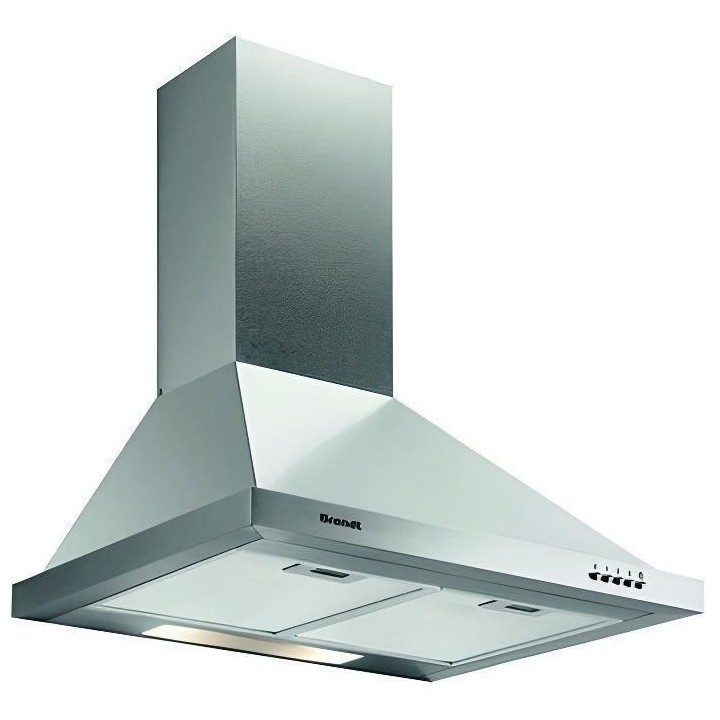 Hotte décorative murale BRANDT AD1006X L 60 cm - Acier inoxydable