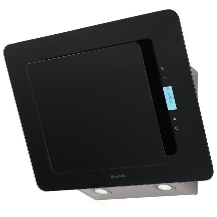Hotte murale BRANDT BHV6661B L 60 cm - Noir - Évacuation / Recyclage