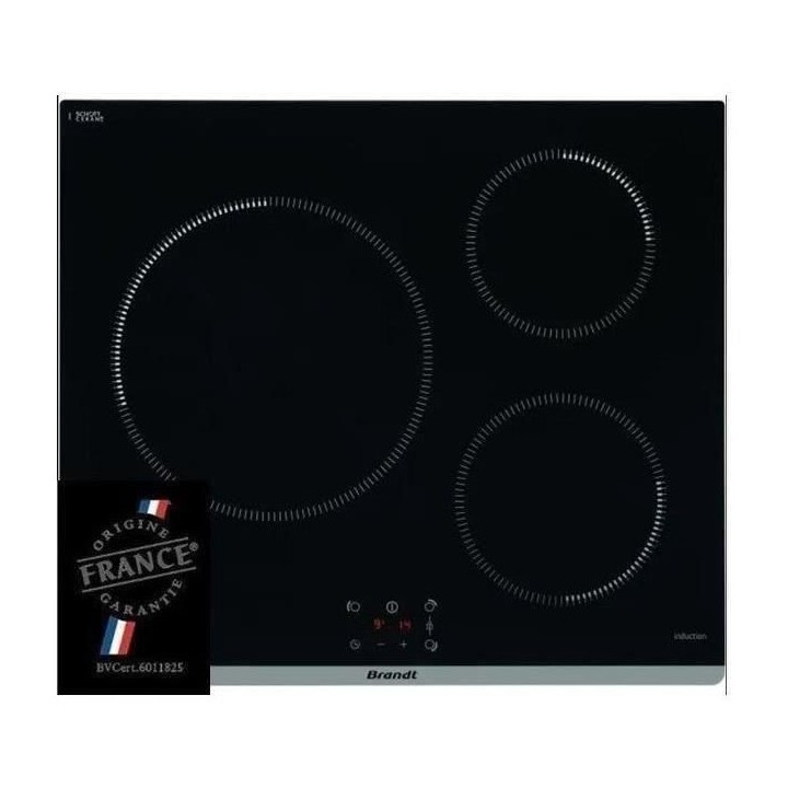 Plaque de cuisson induction - BRANDT - 3 zones - L60 cm - TI364B - 720