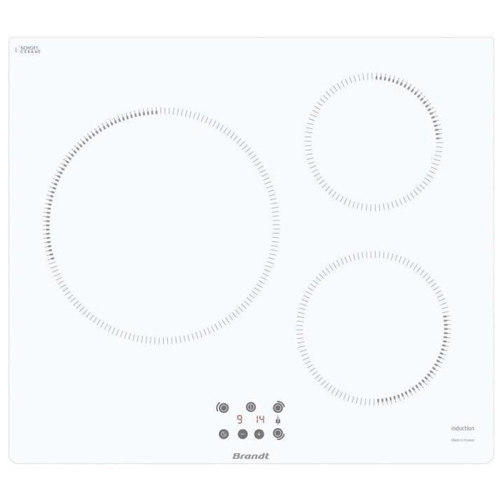 Plaque induction BRANDT -TI364W - 3 feux - 14cm