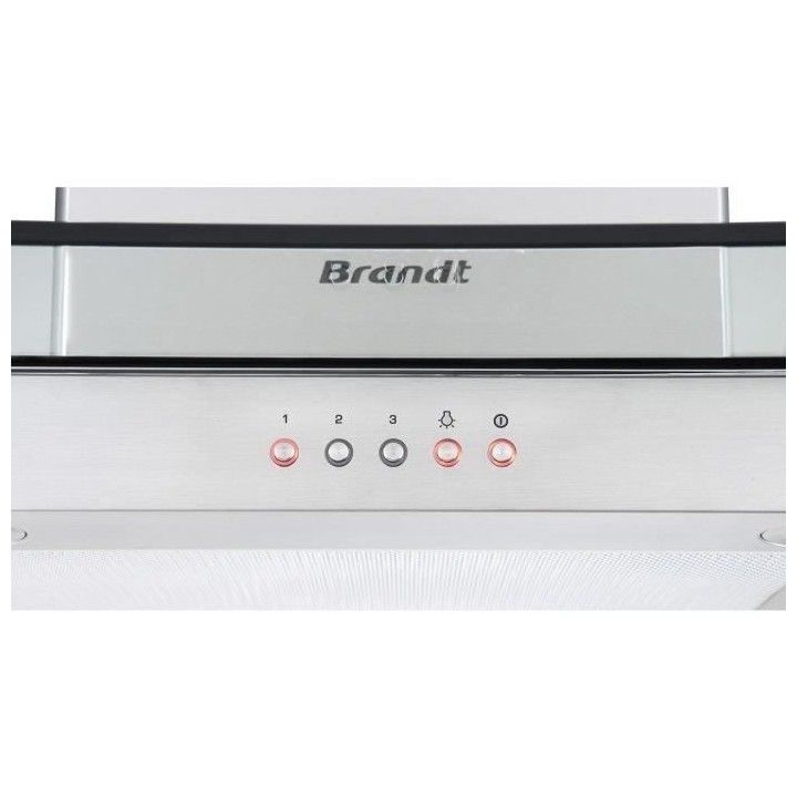 Hotte décorative murale BRANDT BHB1644IX - 60cm - Evacuation & recycl