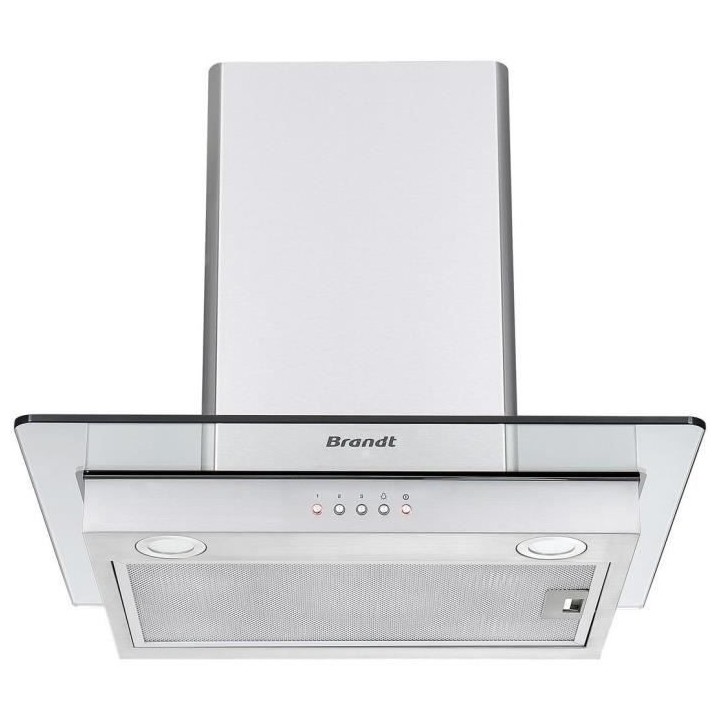 Hotte décorative murale BRANDT BHB1644IX - 60cm - Evacuation & recycl
