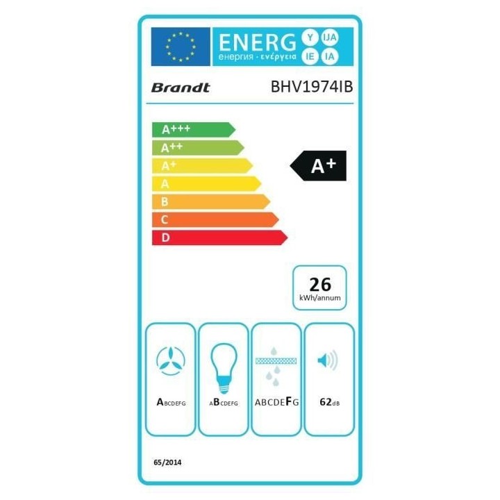 HOTTE BRANDT VERTICALE - BHV1974IB - 90CM