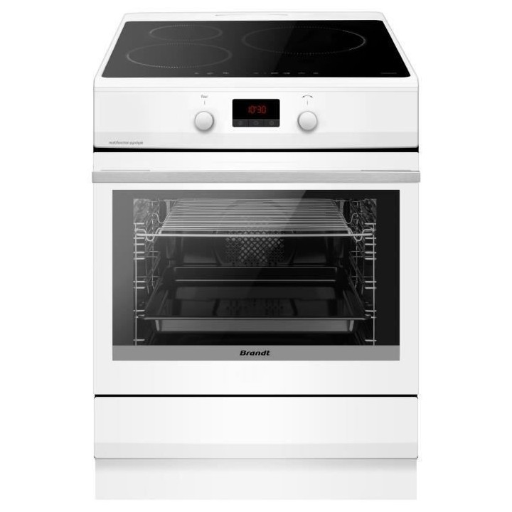 Cuisiniere Induction BRANDT BCI2651W - 3 Feux - Pyrolyse - L60cm