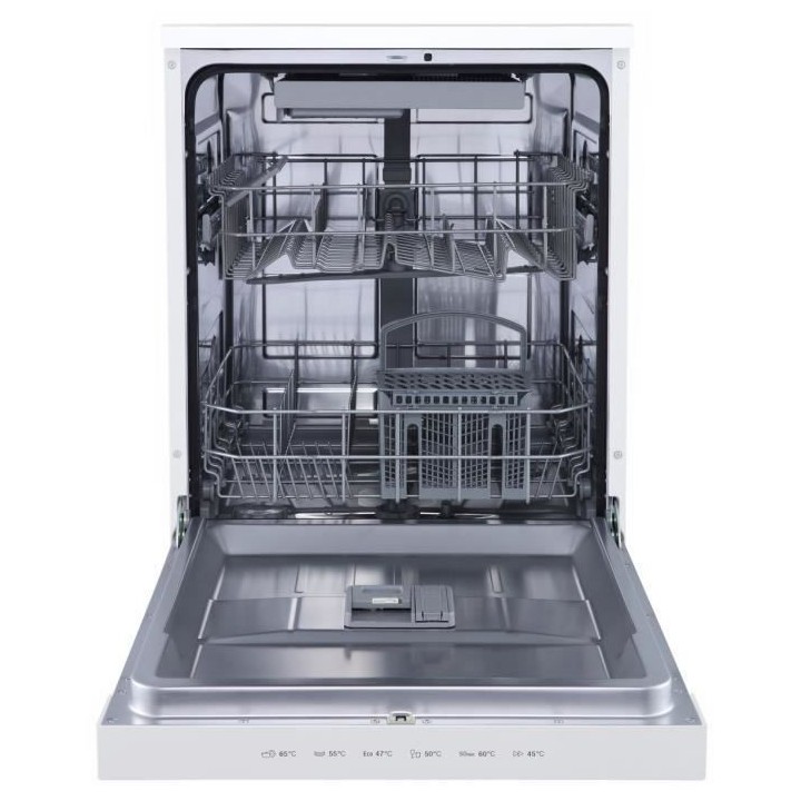 Lave-vaisselle pose libre BRANDT LVC147W - 14 couverts - L60cm - 47dB