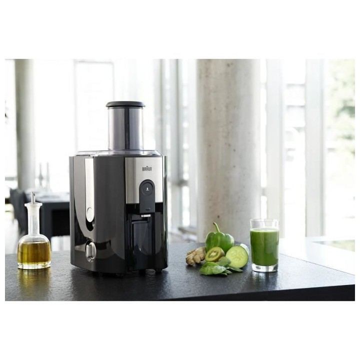 Centrifugeuse - BRAUN - J500 - 900 W - Large cheminée 75 mm - Systeme