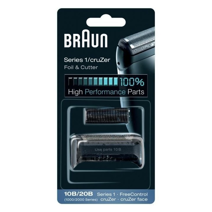 Cassette de rechange Braun 10B Series 1 pour rasoir - Recharge Grille