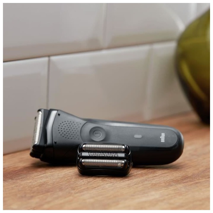 Tete de rechange 21B pour rasoir électrique Braun Series 3 - Noir