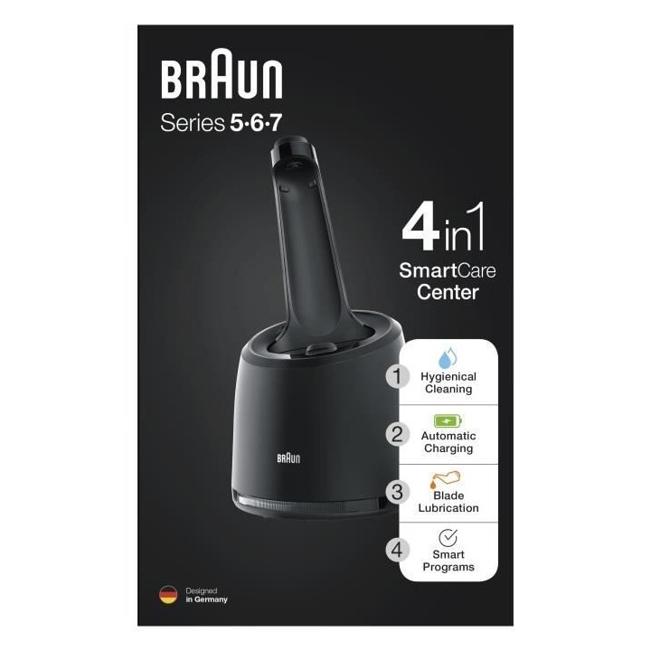 Centre de nettoyage SmartCare 4 en 1 pour rasoir électrique Braun Ser