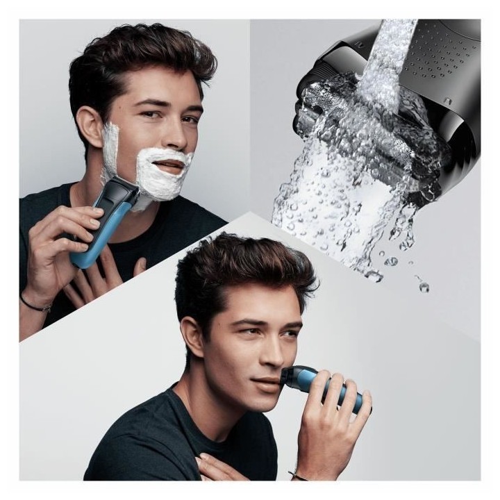 Rasoir électrique sans fil BRAUN Series 3 Shave & Style - 3 lames fle