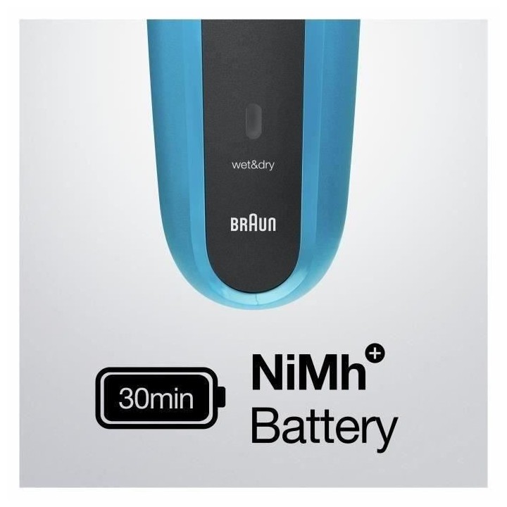 Rasoir électrique sans fil BRAUN Series 3 Shave & Style - 3 lames fle