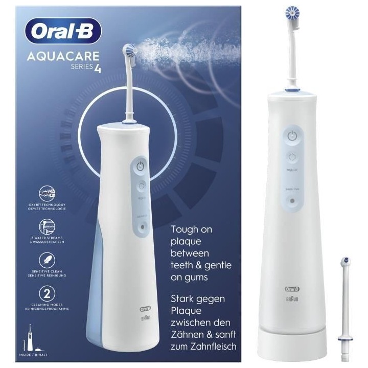 Oral-B Aquacare Series 4 Fil Dentaire a l'Eau Avec Technologie Oxyjet