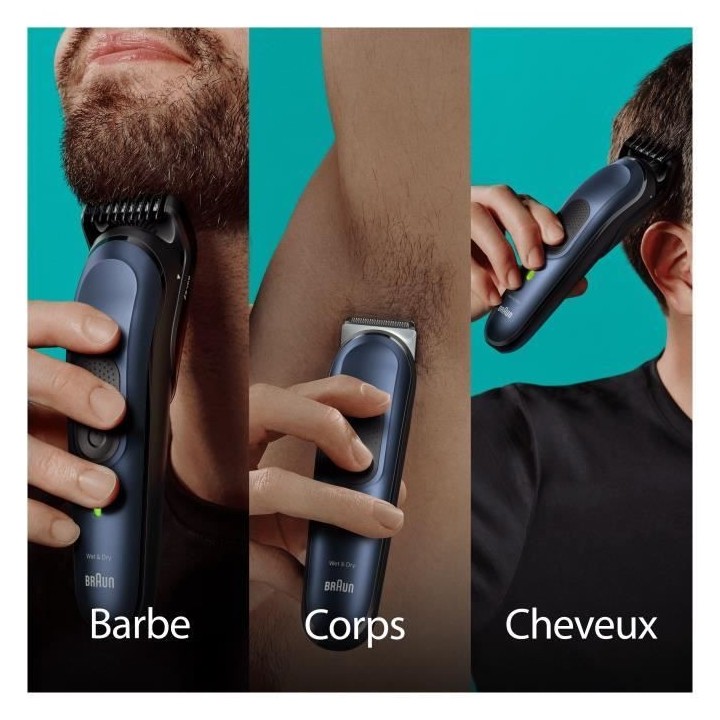 Tondeuse Tout-En-Un BRAUN - Series 7 MGK7421 - Autonomie 100 min - Kit