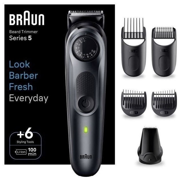 Tondeuse a barbe BRAUN - Series 5 BT5450 - 40 réglages de longueurs -