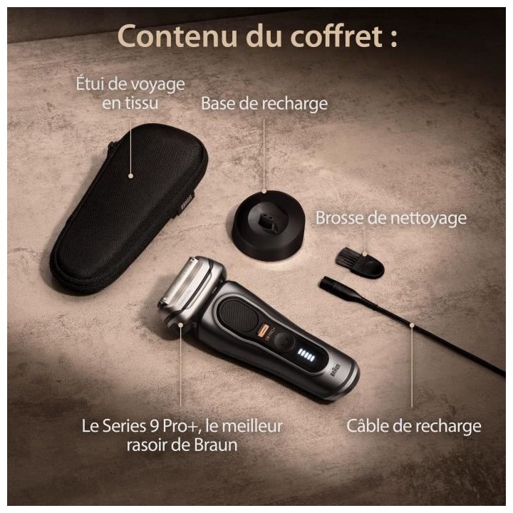 Rasoir électrique BRAUN - Séries 9 PRO+ 9515s - 5 Éléments De Rasa