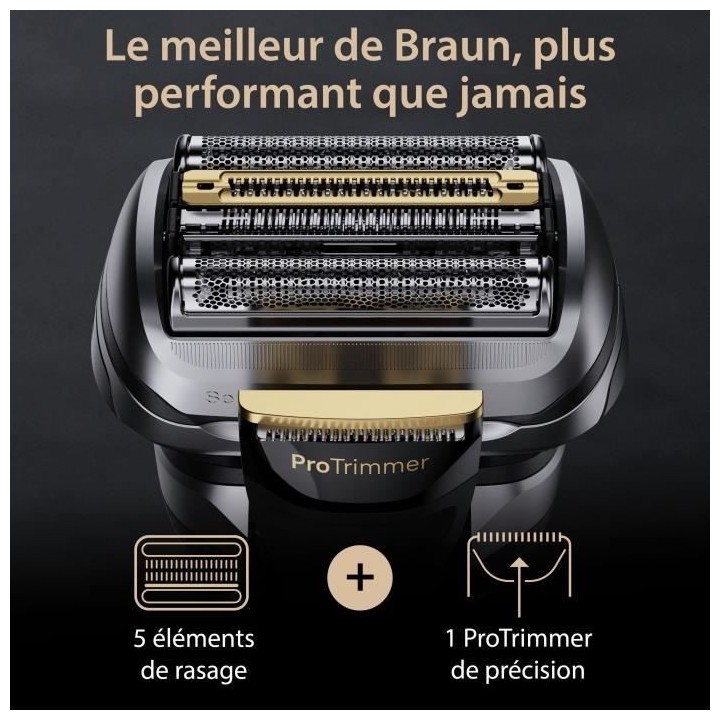 Rasoir électrique BRAUN - Séries 9 PRO+ 9560cc - 5 Éléments De Ras