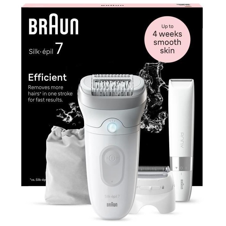 Épilateur électrique - BRAUN - Silk-épil 7 - Épilation Facile - Pe