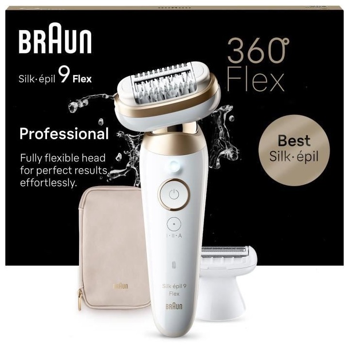 Épilateur électrique - BRAUN - Silk-épil 9 Flex - Épilation Facile