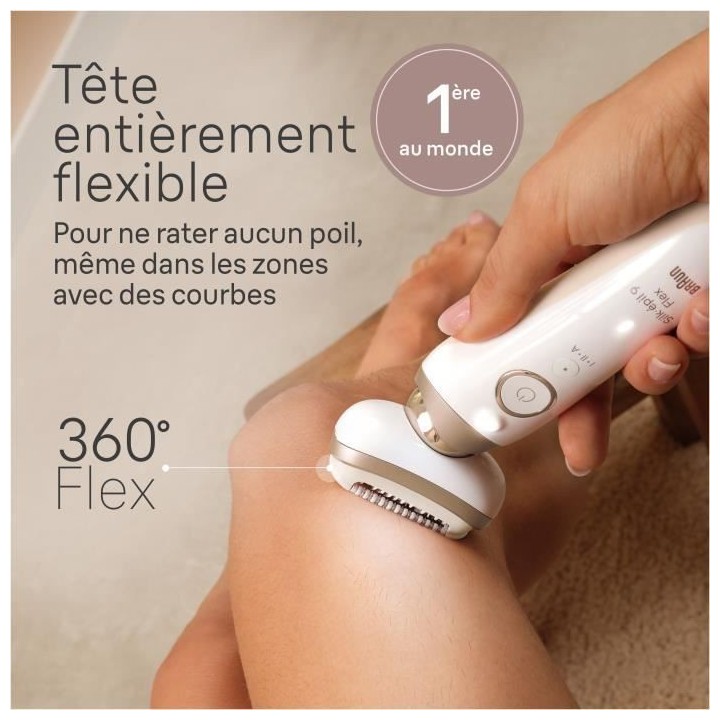 Épilateur électrique - BRAUN - Silk-épil 9 Flex - Épilation Facile