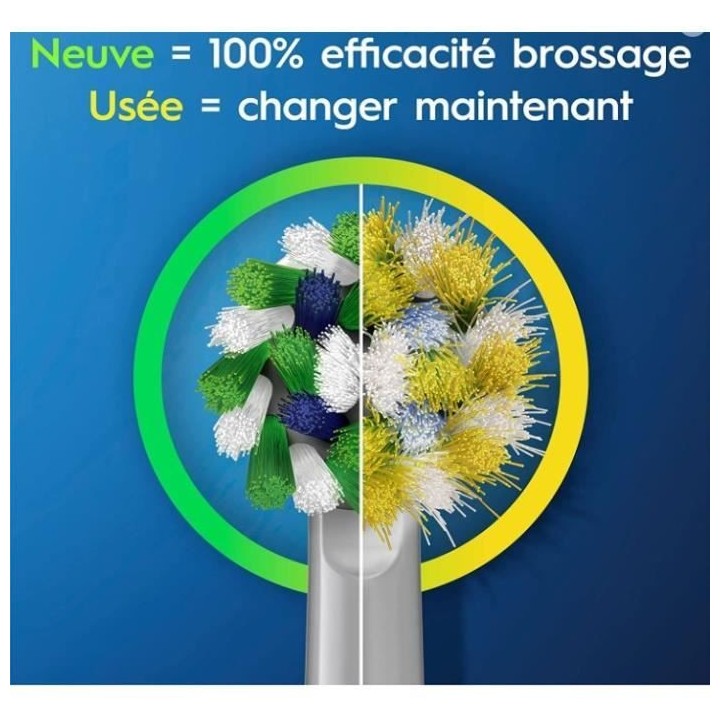 Brosse a Dents Électrique Oral-B Pro 3 3000 Blanche - 2 Brossettes -