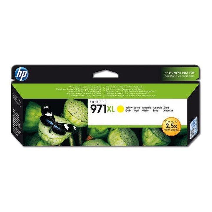 HP 971XL Cartouche d'encre jaune grande capacité authentique (CN628AE