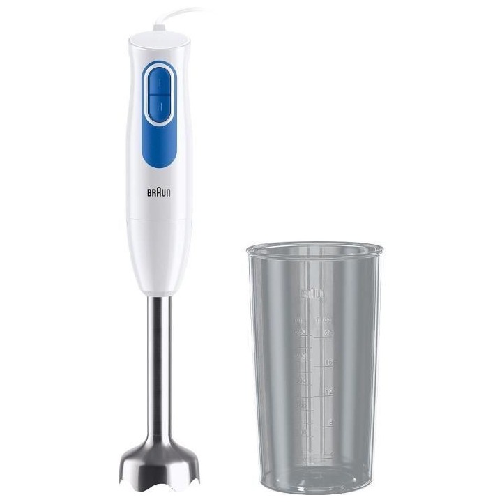Pied mixeur BRAUN MQ20.001M - Moteur 600 W - 2 vitesses - Systeme Easy
