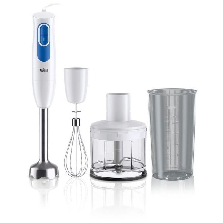 Pied mixeur BRAUN MQ20.236M - Moteur 600 W - 2 vitesses - Systeme Easy