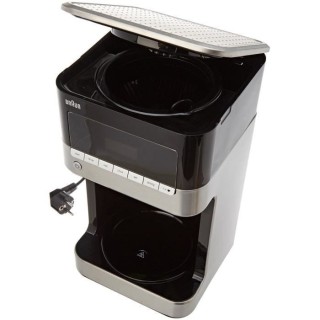 Cafetiere filtre Braun KF7125BK - Corps noir et métal - 12 tasses - P