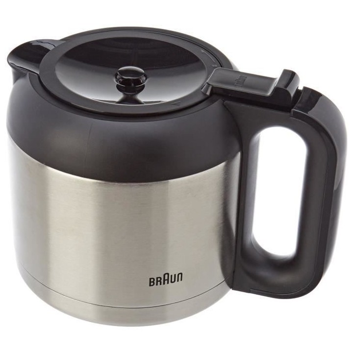 Cafetiere filtre Braun KF7125BK - Corps noir et métal - 12 tasses - P