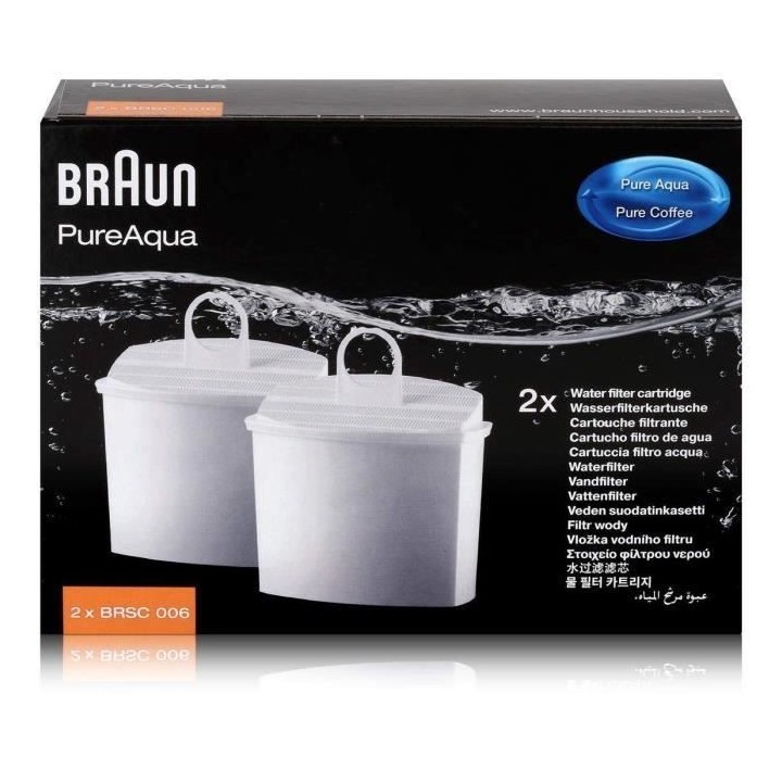 BRAUN BRSC006 Cartouche * 2 filtrantes pour cafetiere