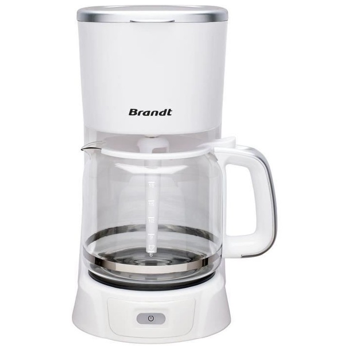 Cafetiere électrique - BRANDT - CAF1318S - Blanc et Silver - 1,8 L -