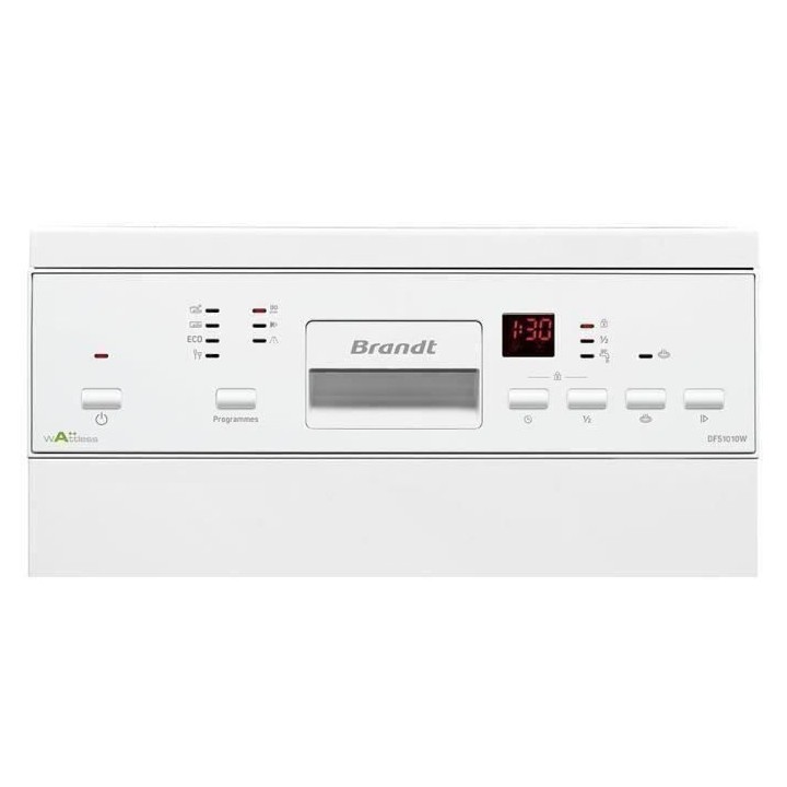 Lave-vaisselle pose libre BRANDT DFS1010W - 10 couverts - Induction -