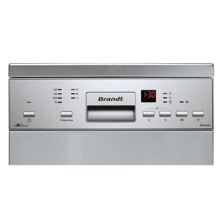 Lave-vaisselle pose libre BRANDT DFS1010X - 10 couverts - Induction -