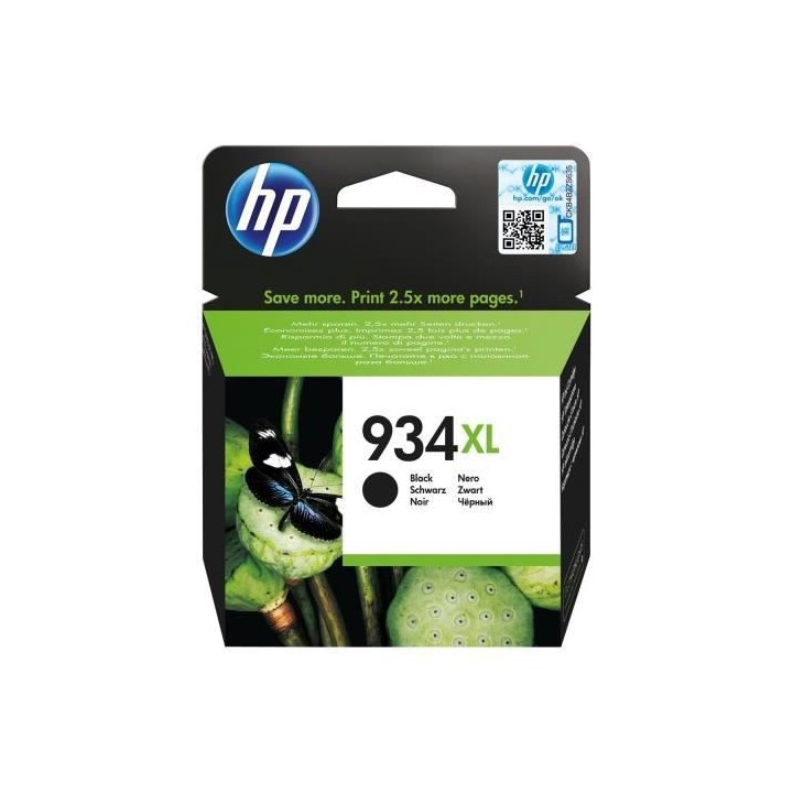 HP 934XL Cartouche d'encre noire grande capacité authentique (C2P23AE