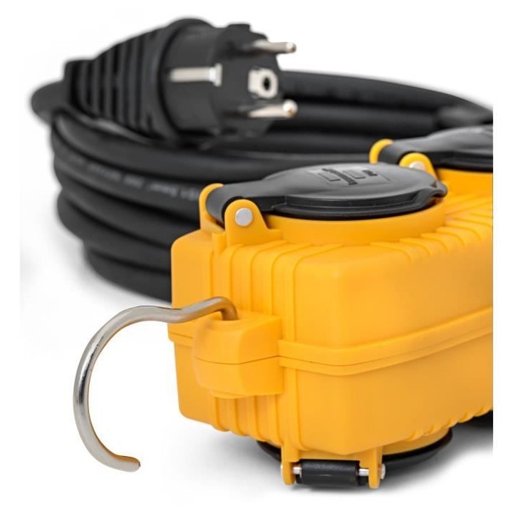 Brennenstuhl Rallonge 10m de câble avec bloc 4 prises a clapet (IP44)