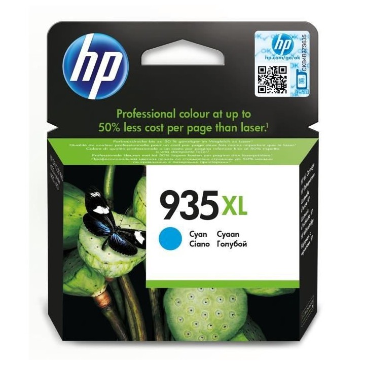 HP 935XL Cartouche d'encre cyan grande capacité authentique (C2P24AE)