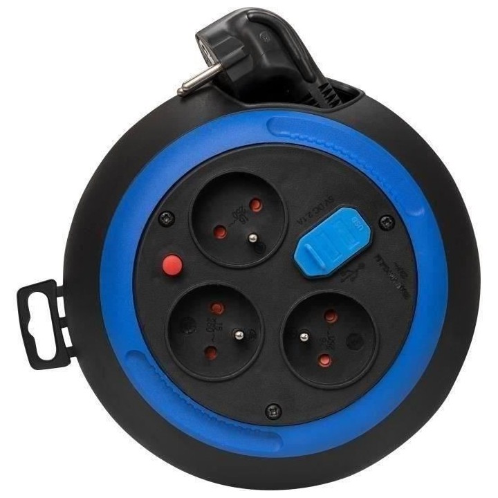 Enrouleur de câble DESIGN BOX CL-S BRENNENSTUHL 3m - 3 prises + USB -