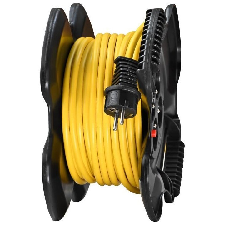 Brennenstuhl Enrouleur de câble X-GUM avec 4 prises 20m H05VV-F 3G1,5