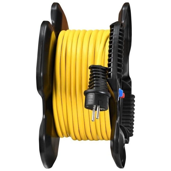 Enrouleur de câble COMPACT X-GUM BRENNENSTUHL 15m - 3 prises + 2 Port