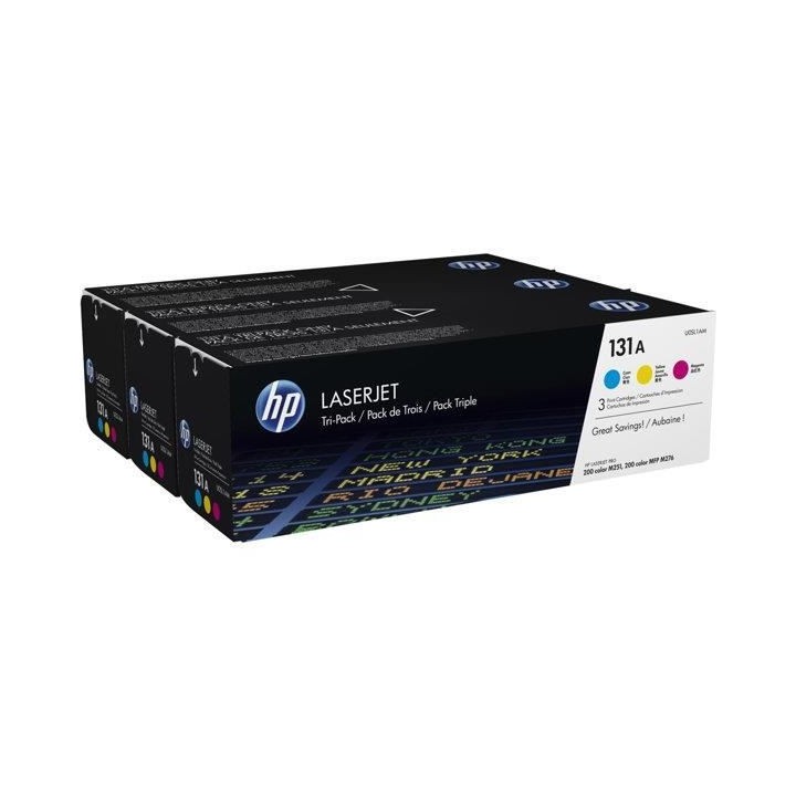 HP 131A Pack de cartouches de toner trois couleurs LaserJet authentiqu