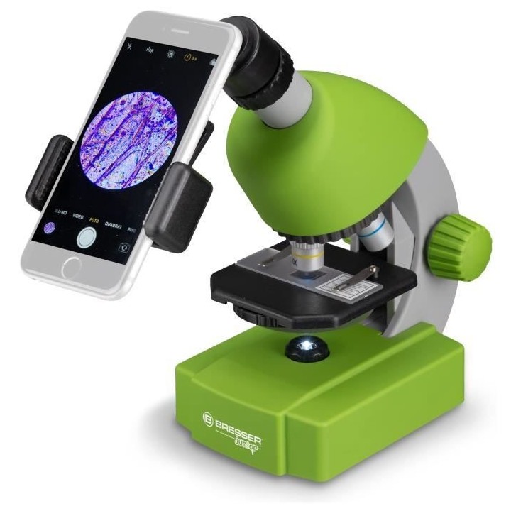 Microscope 40x-640x - BRESSER JUNIOR - Éclairage LED - kit d'expérim