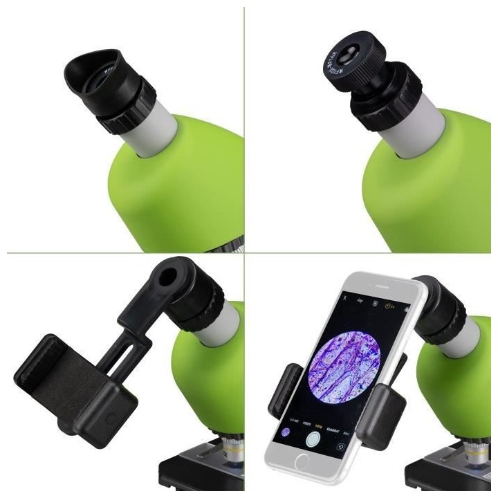 Microscope 40x-640x - BRESSER JUNIOR - Éclairage LED - kit d'expérim