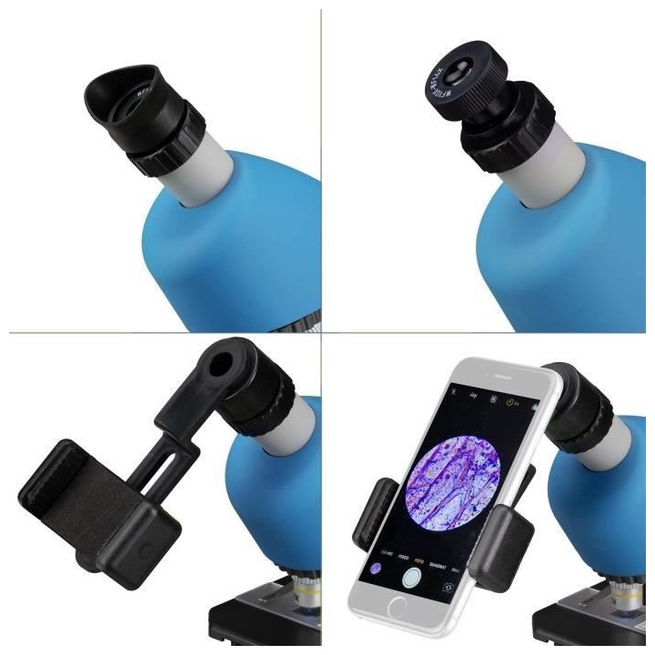 Microscope 40x-640x - BRESSER JUNIOR - Éclairage LED - kit d'expérim