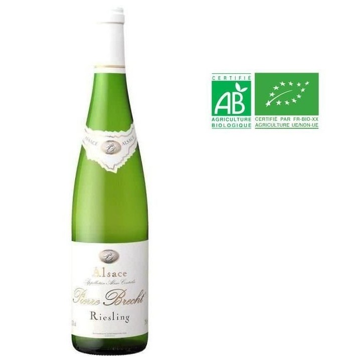 Vin blanc d'Alsace Pierre Brecht 2021 Riesling - Bio