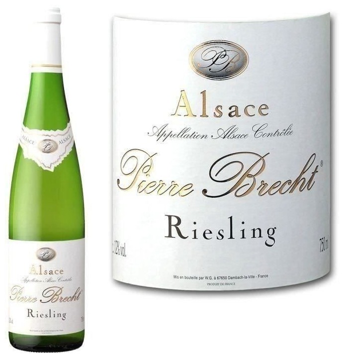 Vin blanc d'Alsace Pierre Brecht 2021 Riesling - Bio