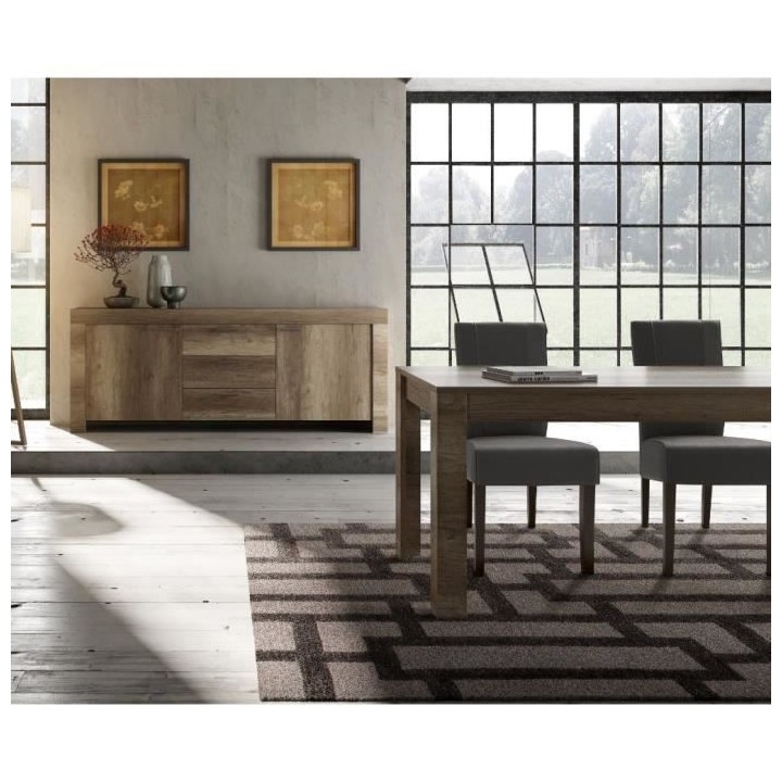 Table de Salle a manger - Décor Chene Canyon - BRERA - L 180 x P 90 x
