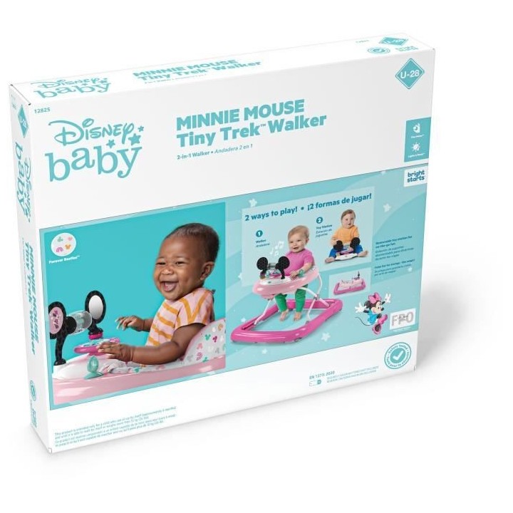 BRIGHT STARTS Trotteur bébé Disney baby Minnie - Lumineux et Musical