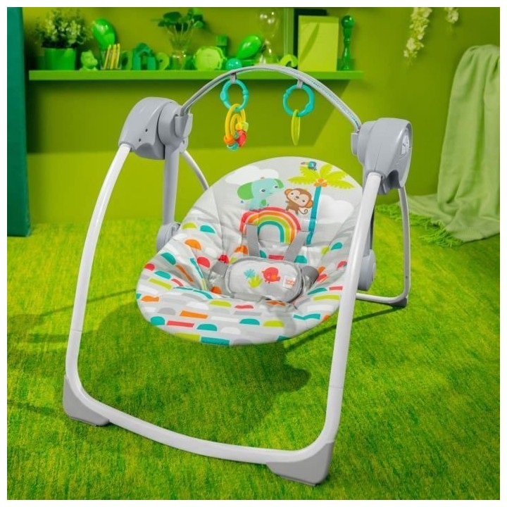 BRIGHT STARTS Playful Paradise balancelle portable pour bébé, compac