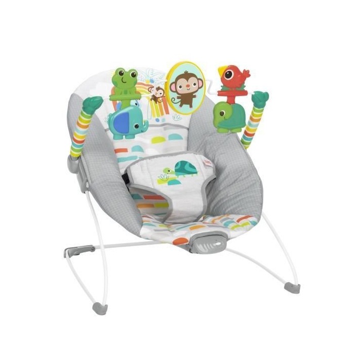 BRIGHT STARTS Transat bébé Animaux, Vibrations apaisantes, Arche d'