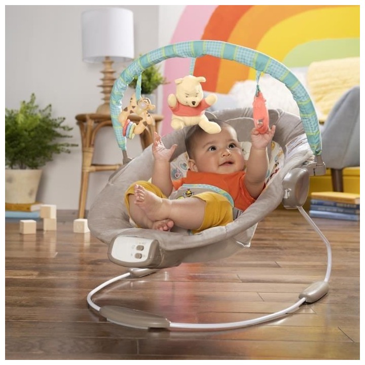 DISNEY BABY Transat Winnie l'Ourson, Cale tete ergonomique amovible, V